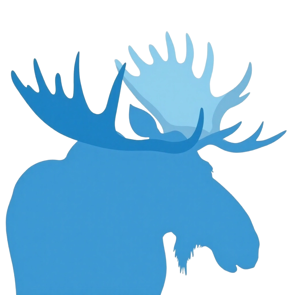 Blue Moose Silhouette